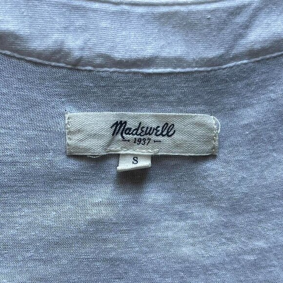 Madewell White Linen Button Up Small Tank Top - Picture 3 of 8